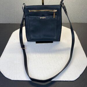 Spartina 449 Purse Crossbody Daufuskie Island Black Genuine Leather,Zipper